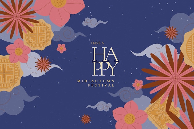 Free Vector flat mid-autumn festival background