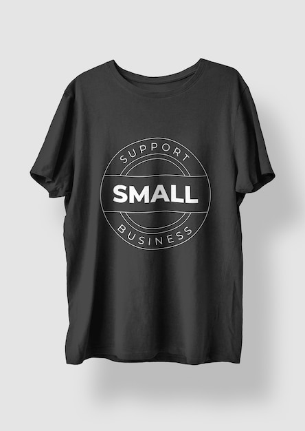 Flat minimalist support small business t-shirt