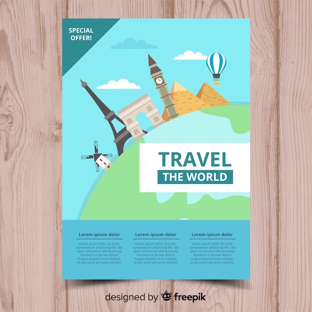 Flat monuments travel flyer