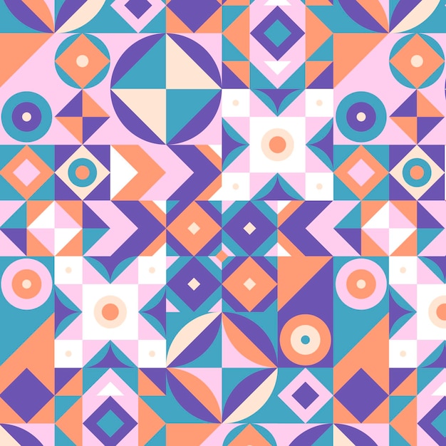 Free vector flat mosaic pattern design