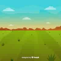 Free vector flat natural background with landscape