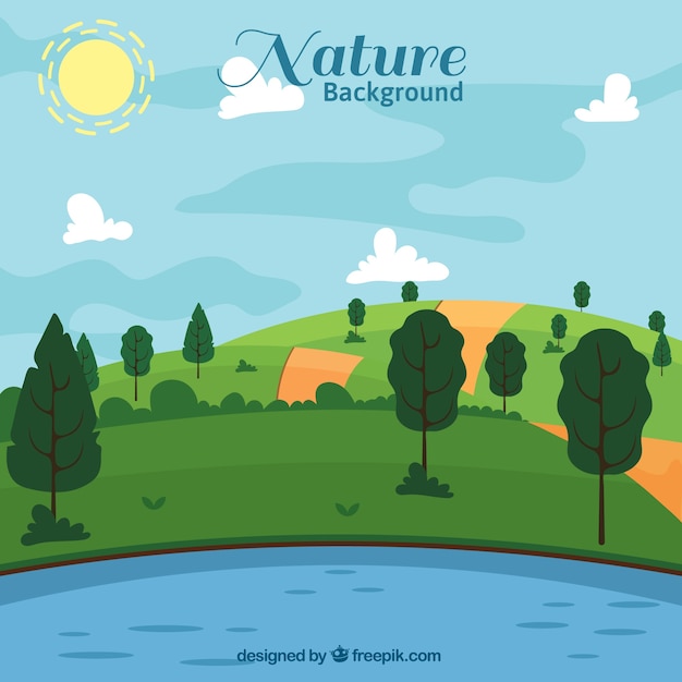 Flat Nature Background