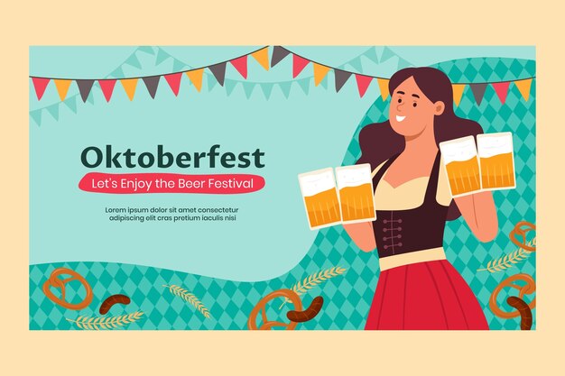 Flat oktoberfest twitch background