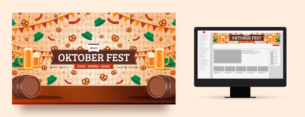 Flat oktoberfest youtube channel art