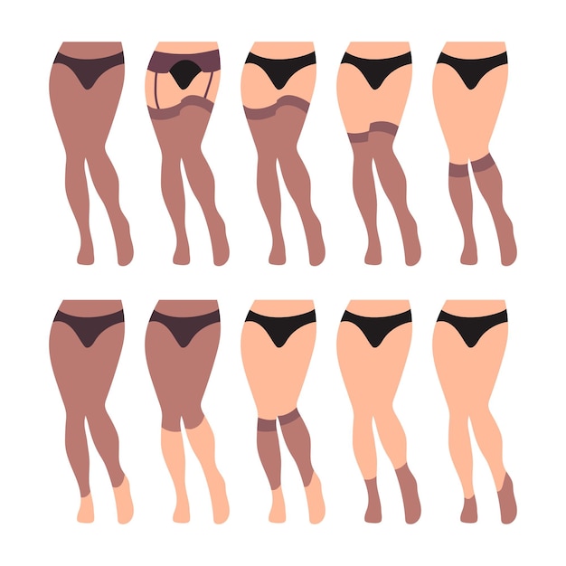 Free Vector flat pantyhose tights pack