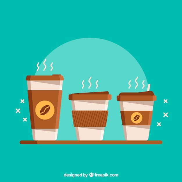 Free Vector flat paper coffee cup