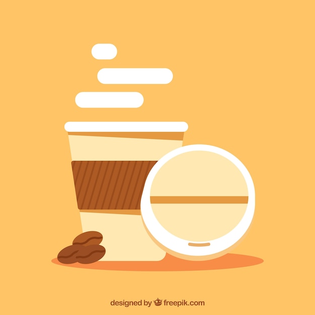 Free Vector flat paper coffee cup