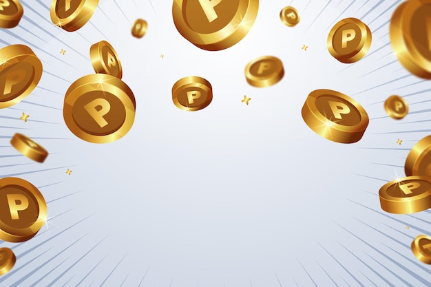 Free Vector flat point coins background