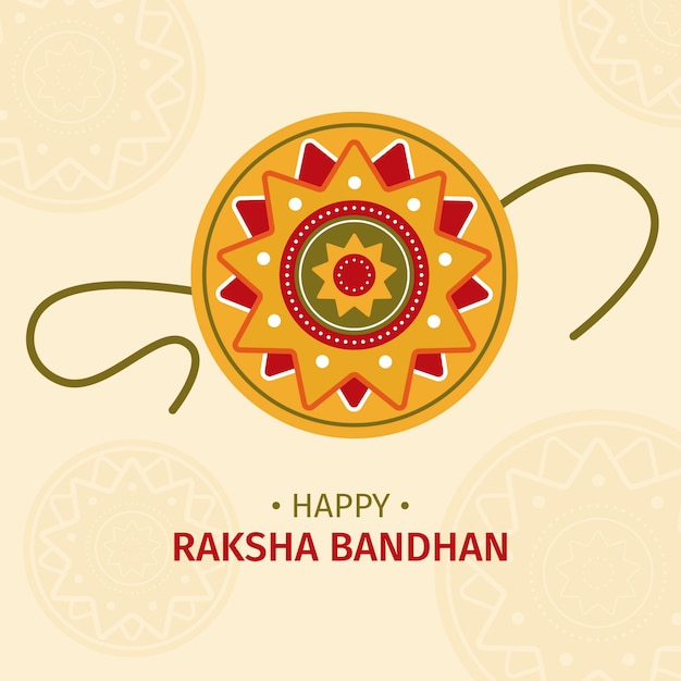 Flat raksha bandhan concept