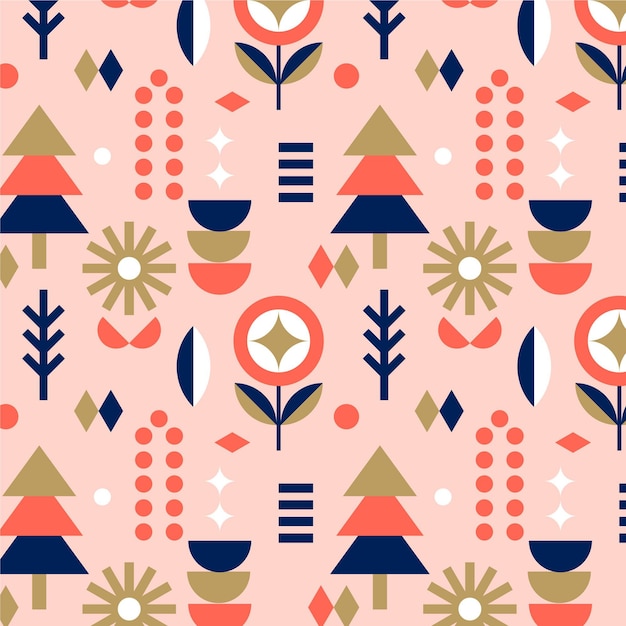 Free Vector flat scandinavian design pattern