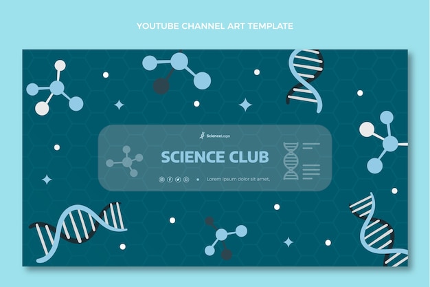 Flat science youtube channel cover art