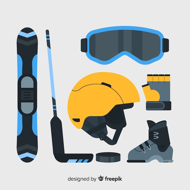 Free Vector flat sport accessories