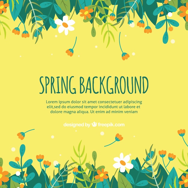 Free vector flat spring background