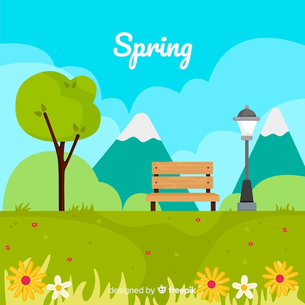 Free vector flat spring background