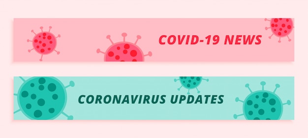 Free Vector flat style coronavirus covid19 banner for news and updates