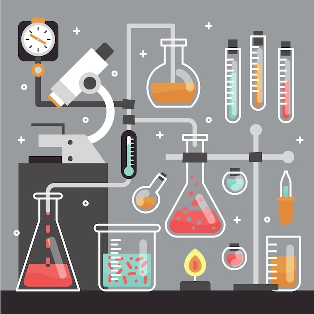 Free Vector flat style science lab