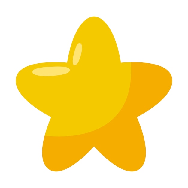 Flat Style Yellow Star