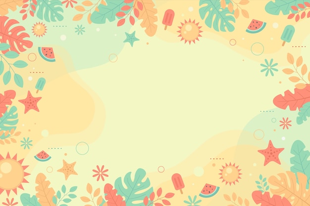 Free vector flat summer background