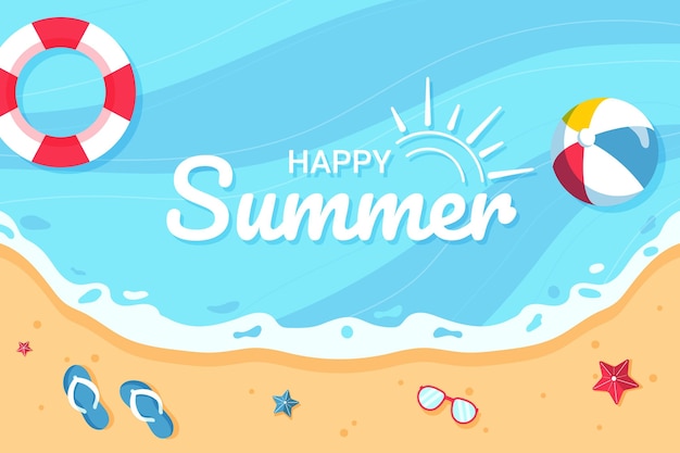 Free vector flat summer background