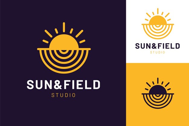 Flat sun logo