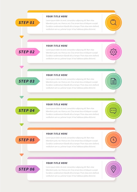 Free Vector flat table of contents infographic