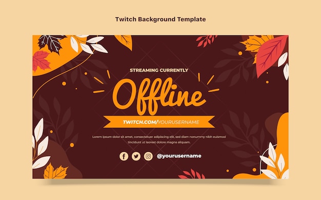 Flat thanksgiving twitch background