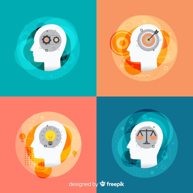 Free Vector flat thinking concept