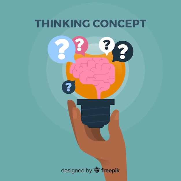 Free Vector flat thinking concept