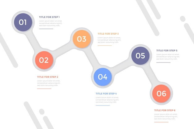 Flat timeline infographic template