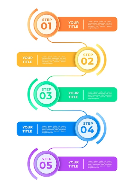 Free vector flat timeline infographic template