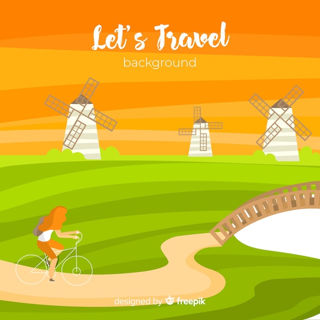 Free Vector flat travel background