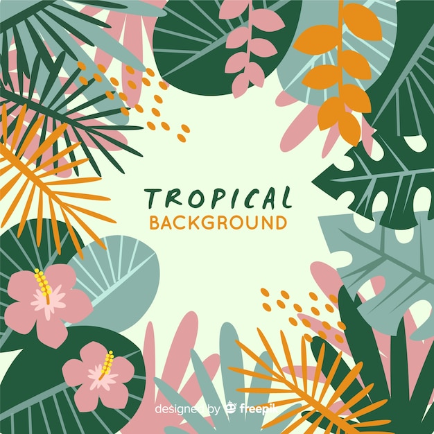 Free Vector flat tropical background