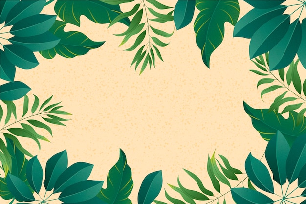 Free Vector flat tropical leaves background