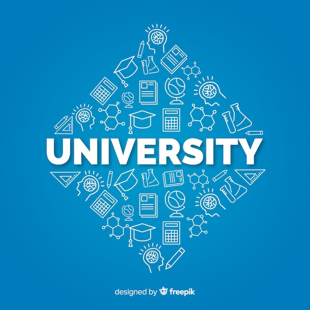 Free Vector flat university concept background