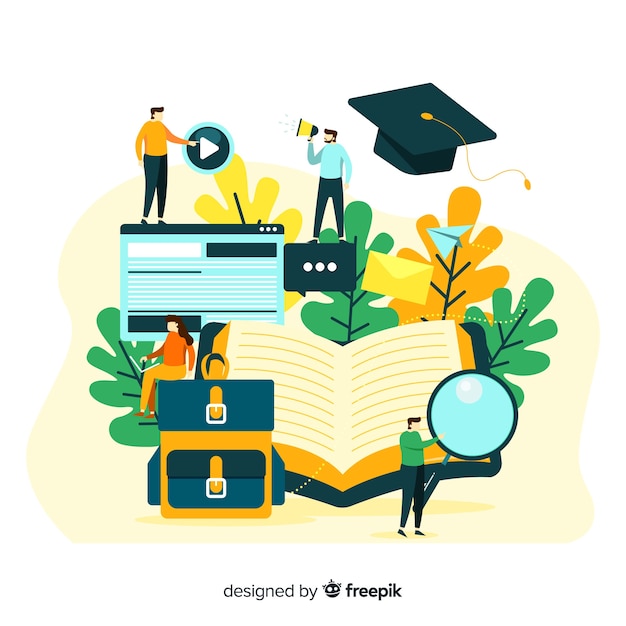 Free Vector flat university concept