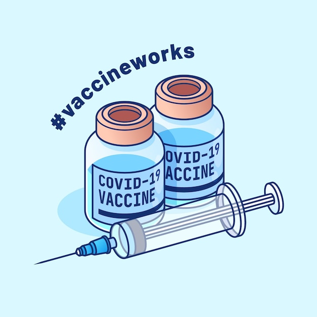 Free Vector flat vaccination campaign illustration