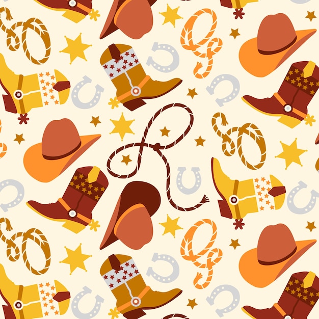 Free Vector flat western pattern design