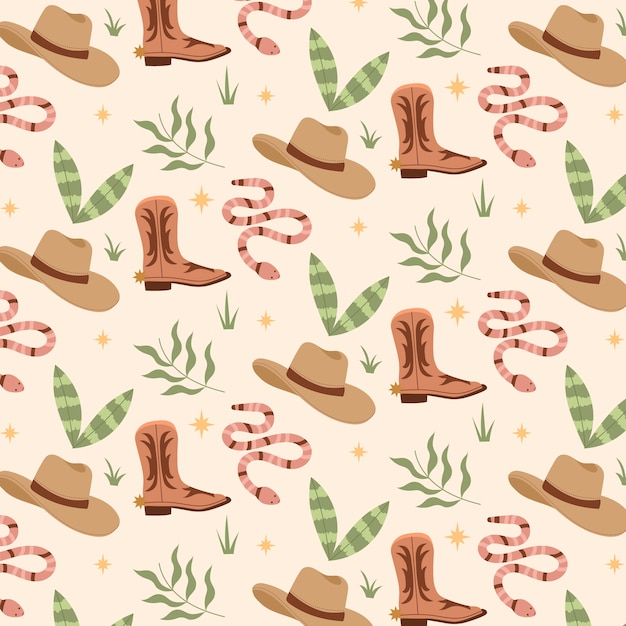 Free Vector flat western pattern