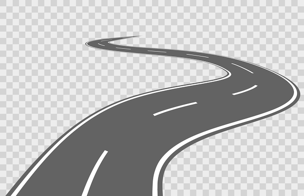 Free vector flat winding road