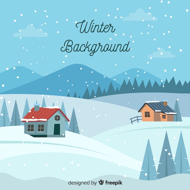 Free Vector flat winter background