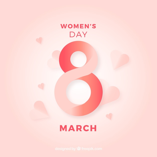 Free vector flat women's day background