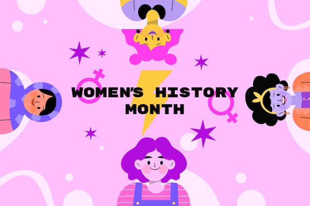 Free vector flat women's history month background