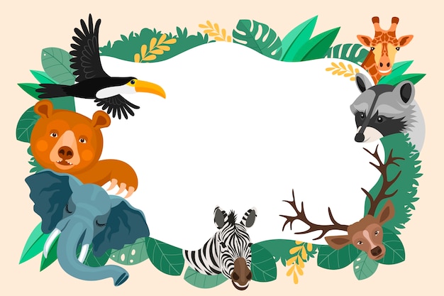 Free Vector flat world animal day background