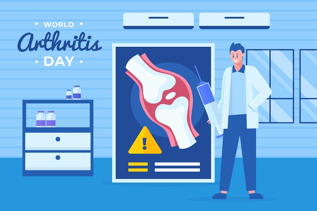 Free Vector flat world arthritis day background