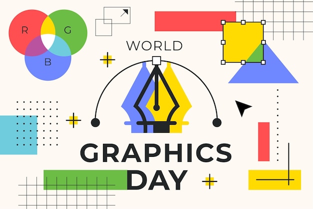 Free vector flat world graphics day illustration