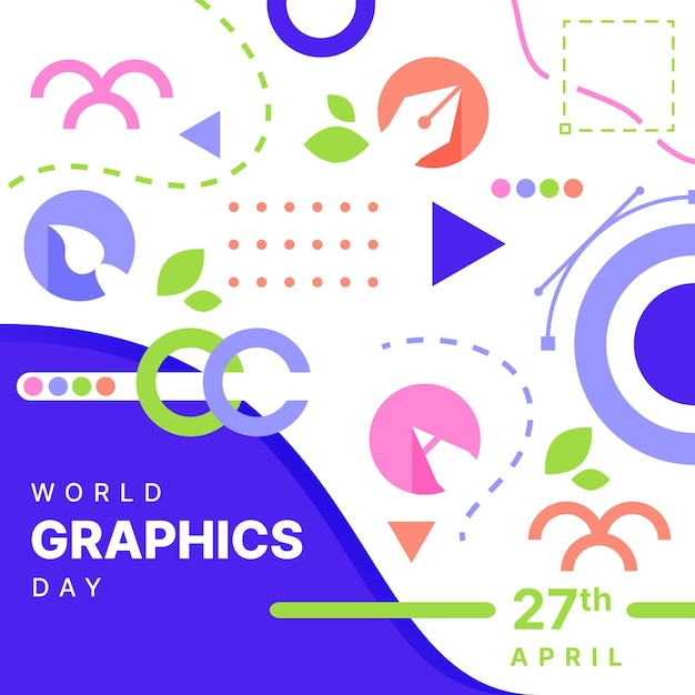 Free vector flat world graphics day illustration