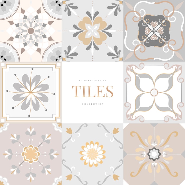 Free Vector floor tiles set