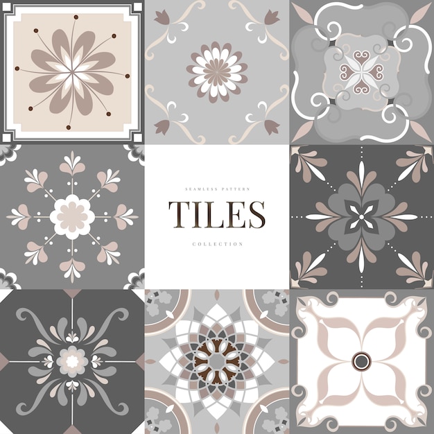 Free Vector floor tiles set