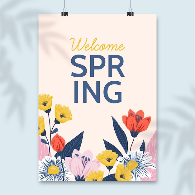 Floral colorful spring posters