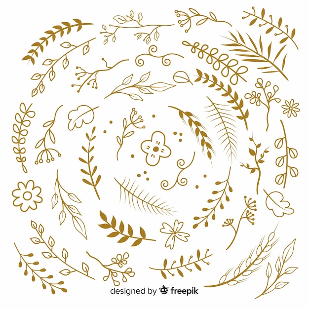 Free Vector floral decoration elements